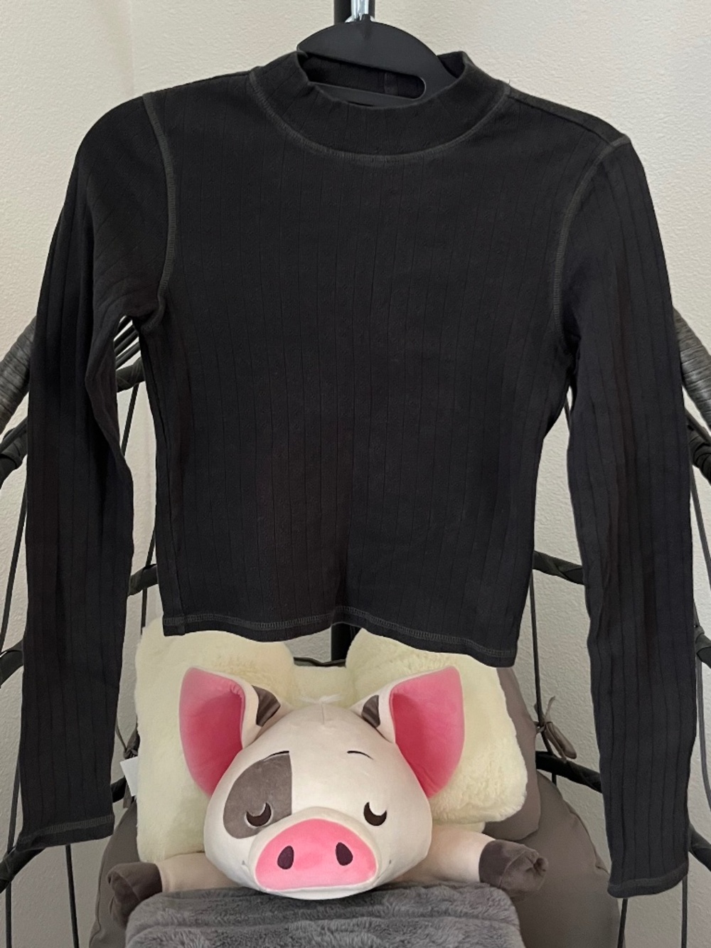 AMERICAN EAGLE High Neck Semi Crop Longsleeve